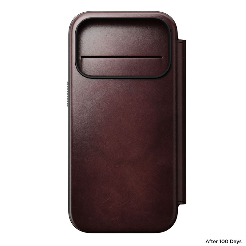 Nomad puzdro Modern Leather Folio Magsafe Horween pre iPhone 17 Pro - Burgundy Chromexcel