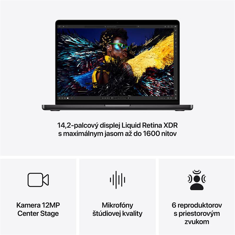 CTO MacBook Pro 14" Apple M4 Max 16C CPU 40C GPU 48GB 1TB Kozmický čierny SK