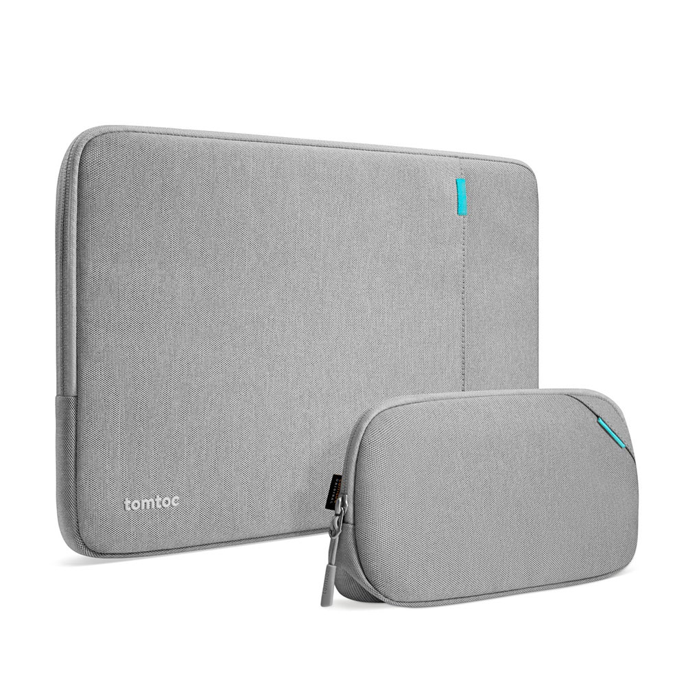 Tomtoc puzdro Recycled Sleeve with Pouch pre Macbook Air 13" M1/M2/M3/M4 - Dark Gray