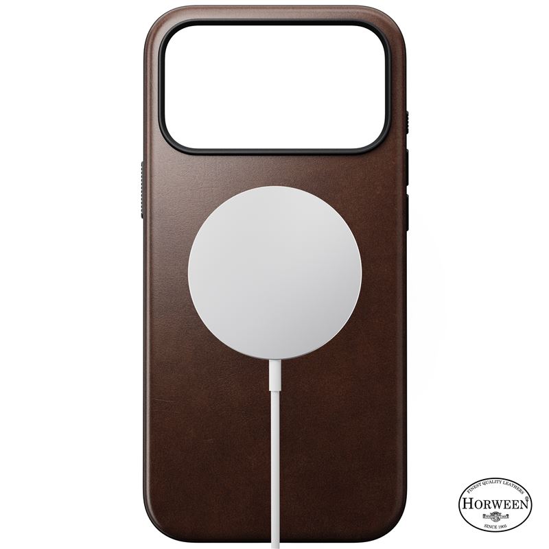 Nomad kryt Modern Leather Case Magsafe Horween pre iPhone 17 Pro Max - Rustic Brown