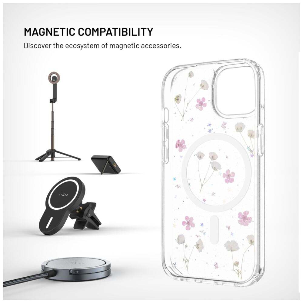 FIXED kryt MagBloom s podporou Magsafe pro Apple iPhone 15, Blush Plum
