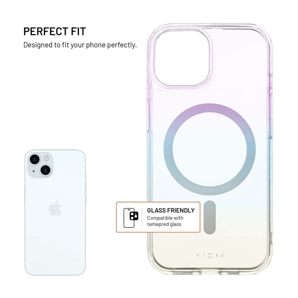 FIXED kryt MagRainbow s podporou Magsafe pro Apple iPhone 15, duhový