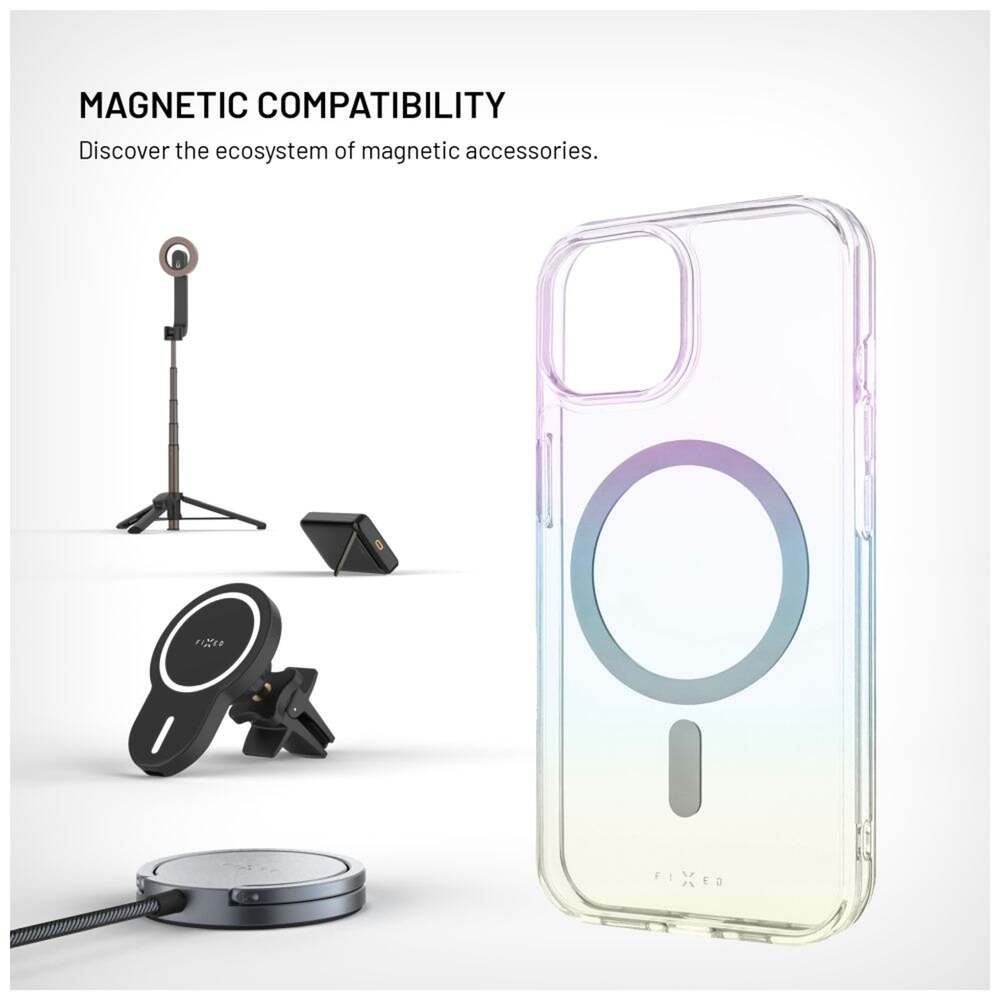 FIXED kryt MagRainbow s podporou Magsafe pro Apple iPhone 15, duhový