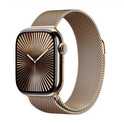 Apple Watch Series 10 GPS + Cellular 42mm Gold Titanium Case with Gold Milanese Loop *Vystavený*