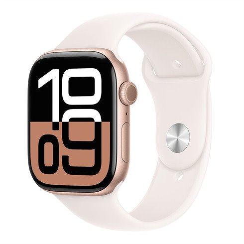 Apple Watch Series 10 GPS 46mm Rose Gold Aluminium Case with Light Blush Sport Band - S/M *Vystavený*