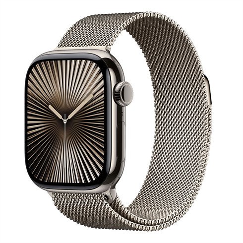 Apple Watch Series 10 GPS + Cellular 46mm Natural Titanium Case with Natural Milanese Loop - S/M *Vystavený*
