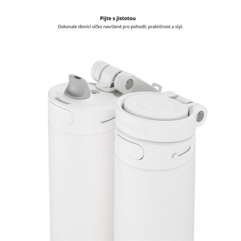 HidrateSpark PRO 2 - chytrá lahev s brčkem, 621 ml, bílá