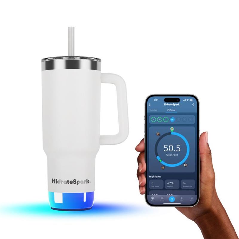 HidrateSpark PRO 2 - chytrý termohrnek, 887 ml, bílý
