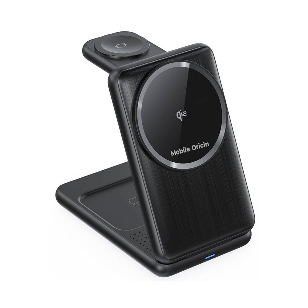 Mobile Origin 3in1 Foldable Qi2 Charger PW8 - Black