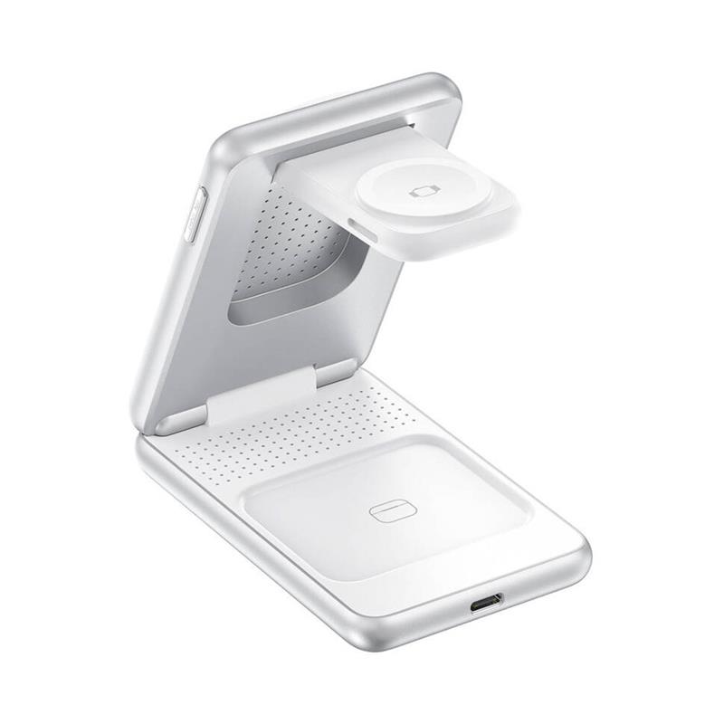 Mobile Origin 3in1 Foldable Qi2 Charger PW8 - Silver
