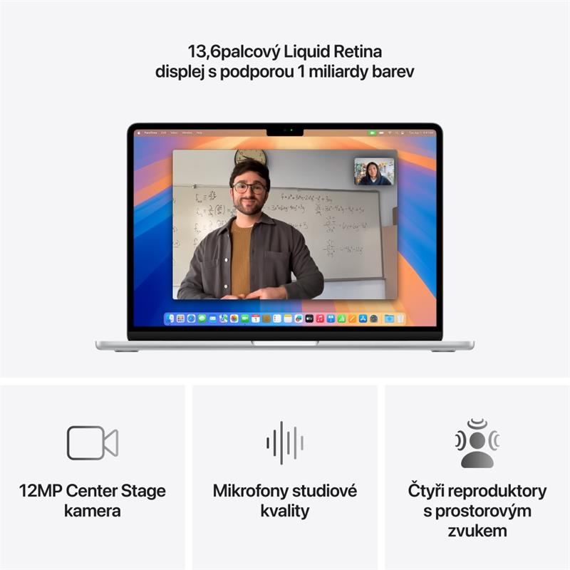 CTO MacBook Air 13" Apple M4 10-c CPU/10-c GPU/16GB/2TB Stříbrný CZ