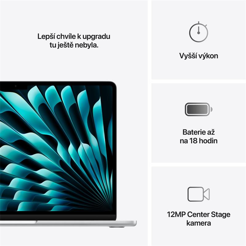 CTO MacBook Air 13" Apple M4 10-c CPU/10-c GPU/16GB/2TB Stříbrný CZ