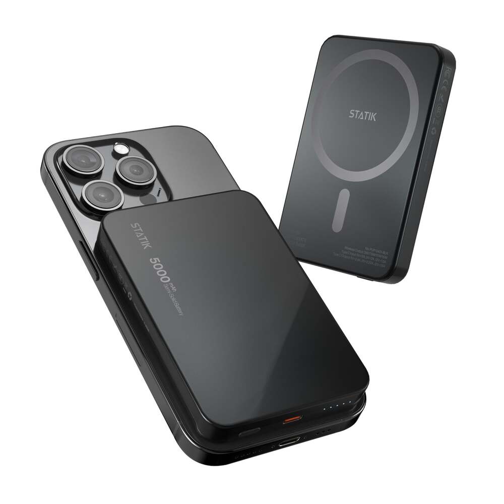 KeySmart Statik State Power Bank - magnetická s USB-C výstupom, 5000mAh, MagSafe