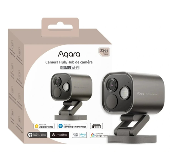 Aqara Smart Home Hub (Řídící jednotka) s Kamerou G5 Pro WiFi, tmavě šedý