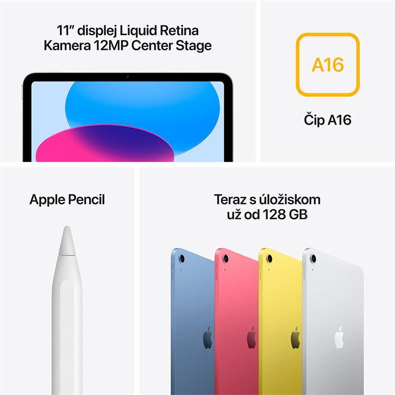 iPad 11" Wi-Fi 128GB Stříbrný *Vystaven*