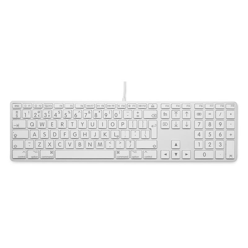 LMP klávesnica Large Font Wired USB Keyboard pre Mac 110 keys EN layout - Silver