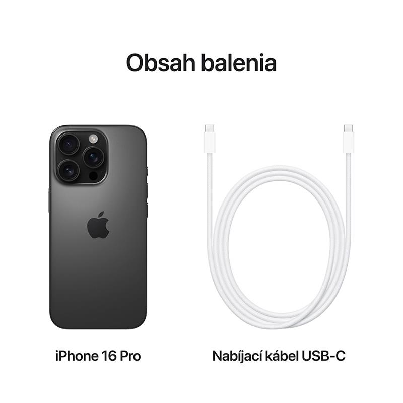 iPhone 16 Pro 128 GB čierny titán *Trieda C*
