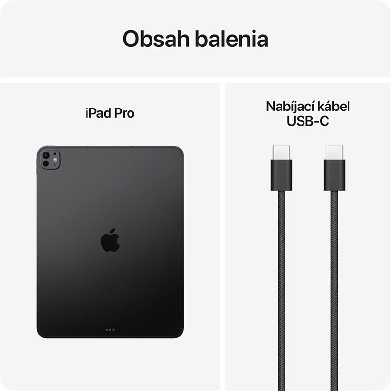 iPad Pro 13" Wi-Fi + Cellular 2TB štandardné sklo - Kozmický čierny (2025)