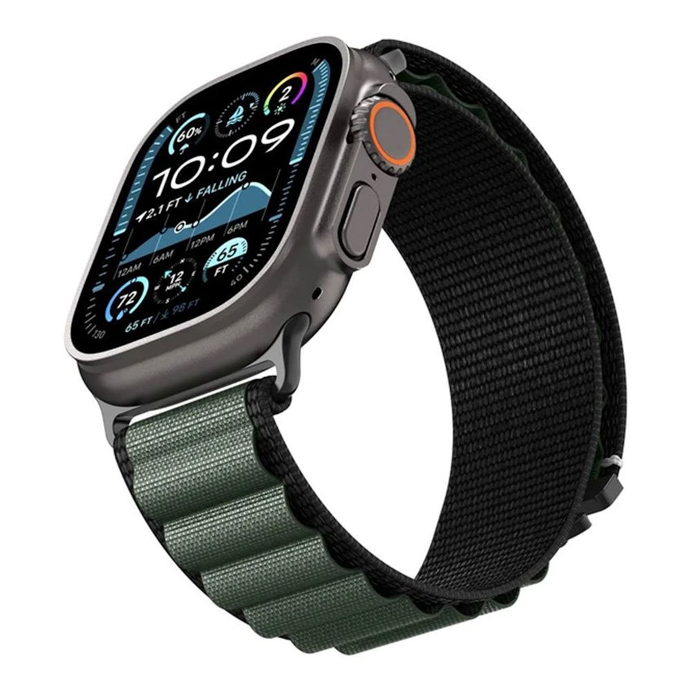 Spigen remienok Fabric Band pre Apple Watch 44-49mm - Black Green