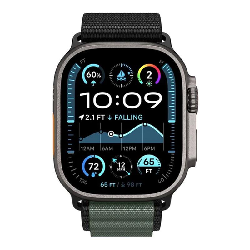 Spigen remienok Fabric Band pre Apple Watch 44-49mm - Black Green