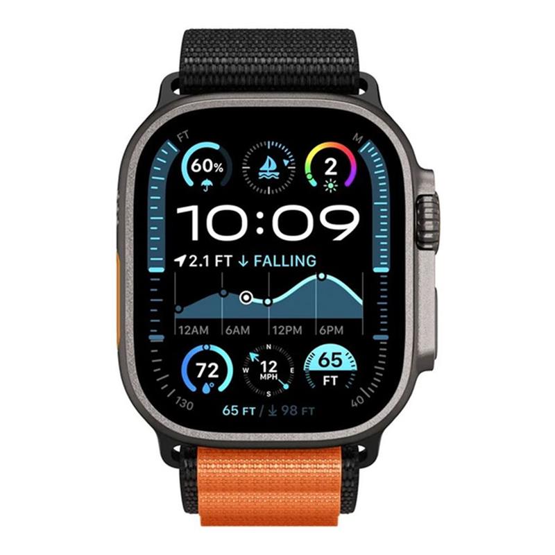 Spigen remienok Fabric Band pre Apple Watch 44-49mm - Black Orange