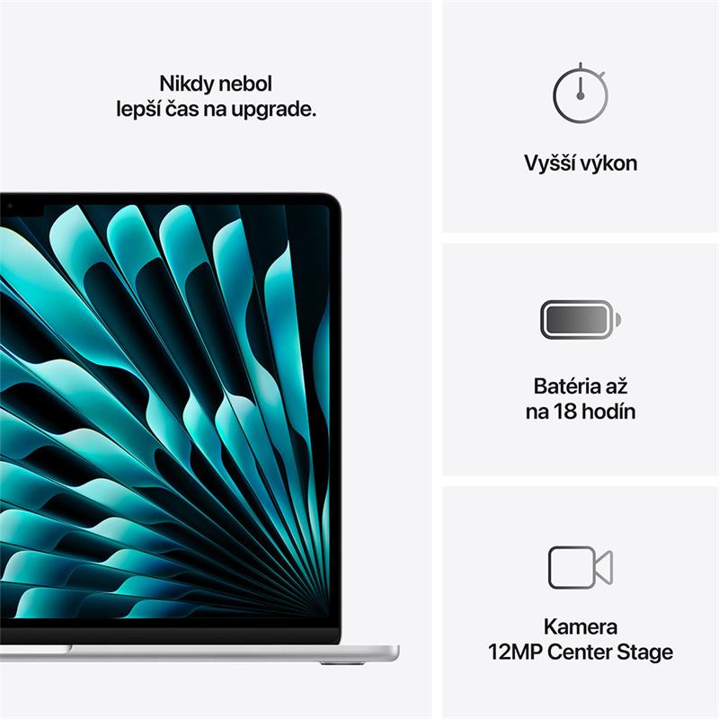MacBook Air 15" Apple M4 10C CPU 10C GPU 16GB 256GB Strieborný SK *Poškodený obal*