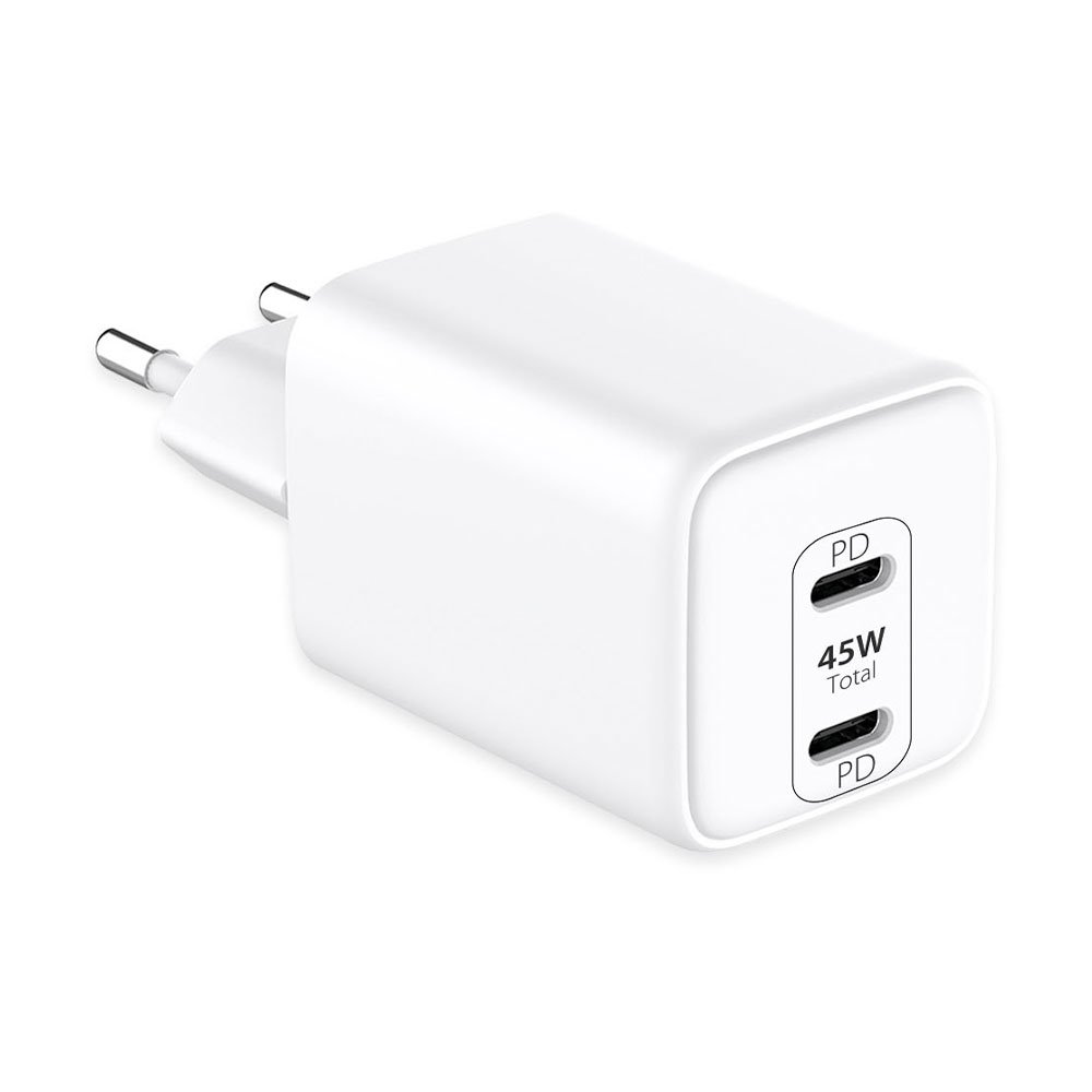 LMP USB-C GaN Dual Power Adapter 45W - White