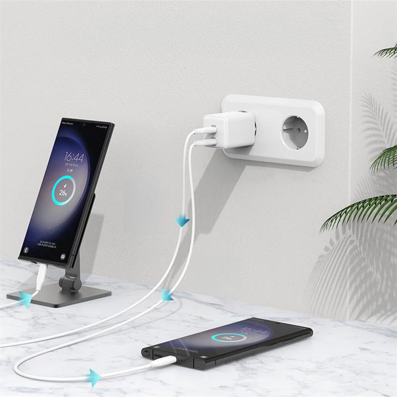 LMP USB-C GaN Dual Power Adapter 45W - White