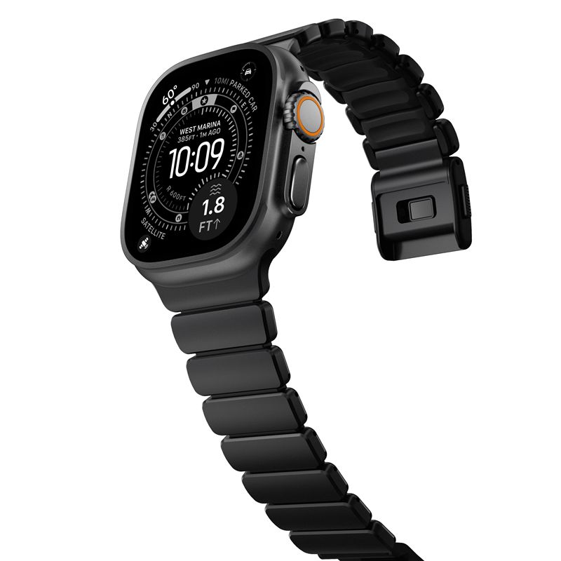 Nomad řemínek Stratos Band pro Apple Watch 49/46/45 mm - Black/Titanium Black