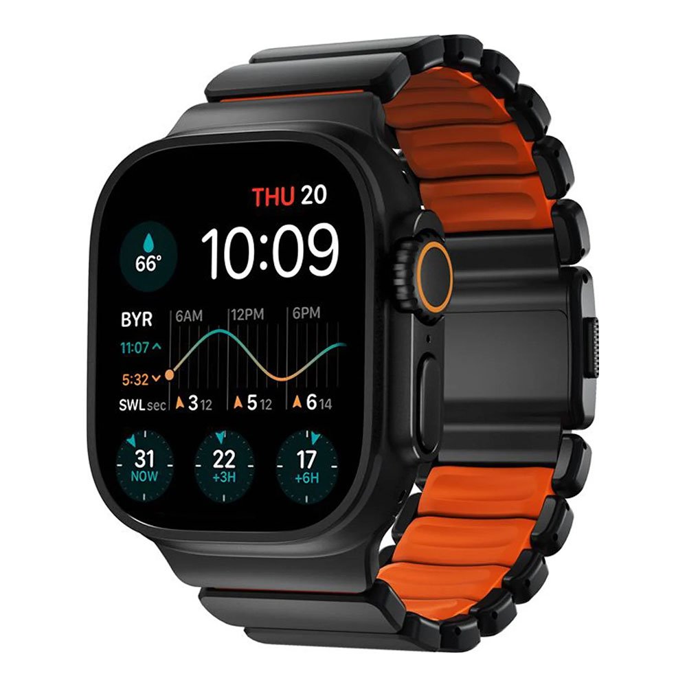 Nomad remienok Stratos pre Apple Watch 44-49mm - Ultra Orange/Black Hardware