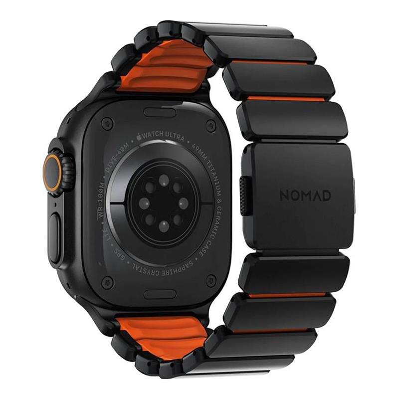 Nomad remienok Stratos pre Apple Watch 44-49mm - Ultra Orange/Black Hardware