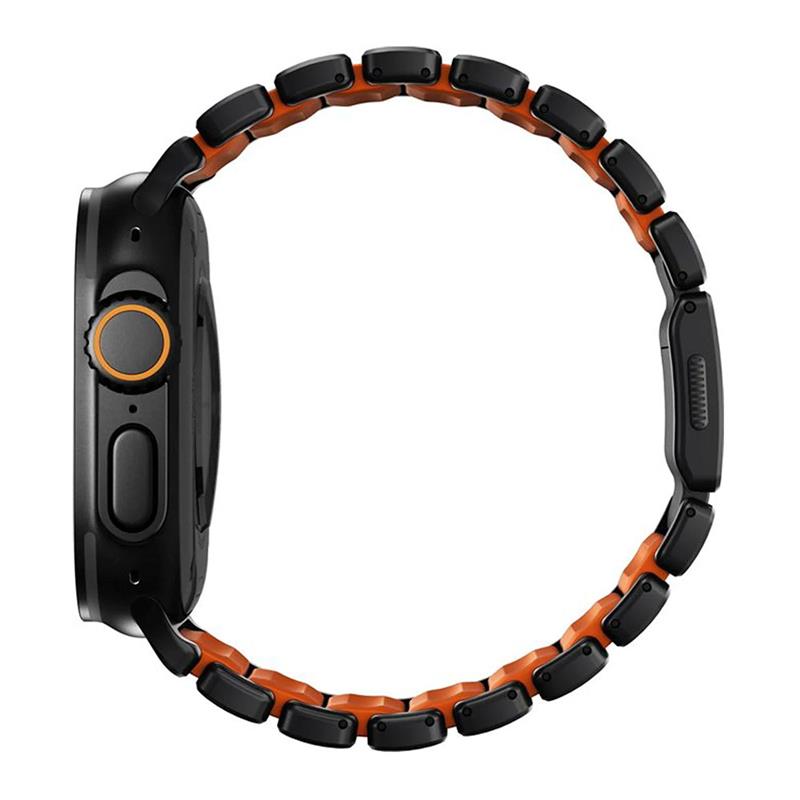 Nomad remienok Stratos pre Apple Watch 44-49mm - Ultra Orange/Black Hardware