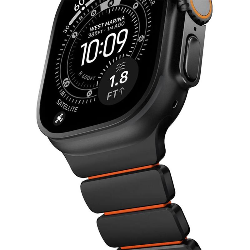Nomad remienok Stratos pre Apple Watch 44-49mm - Ultra Orange/Black Hardware