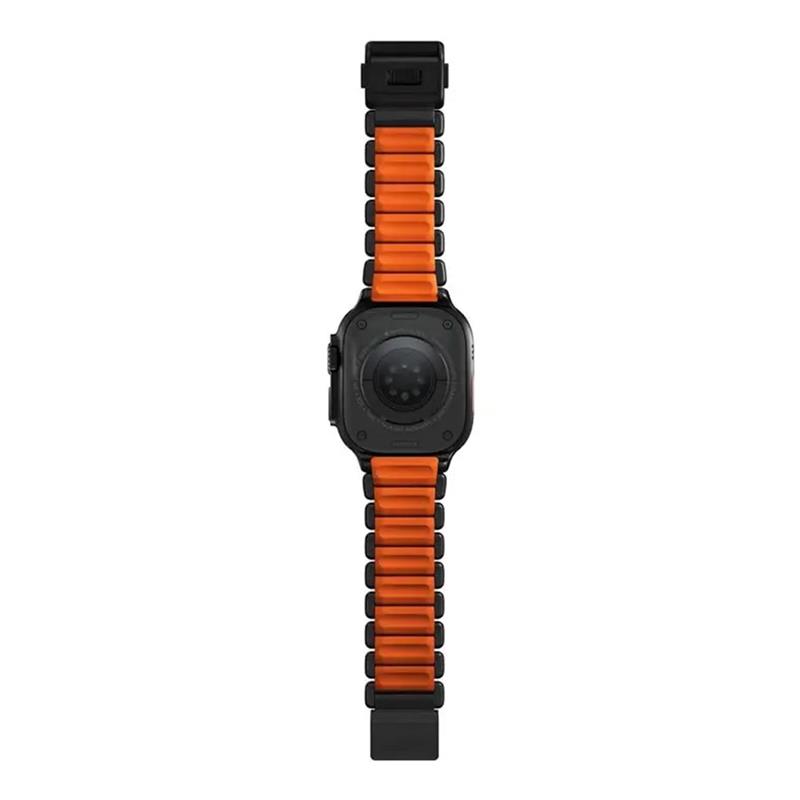Nomad remienok Stratos pre Apple Watch 44-49mm - Ultra Orange/Black Hardware