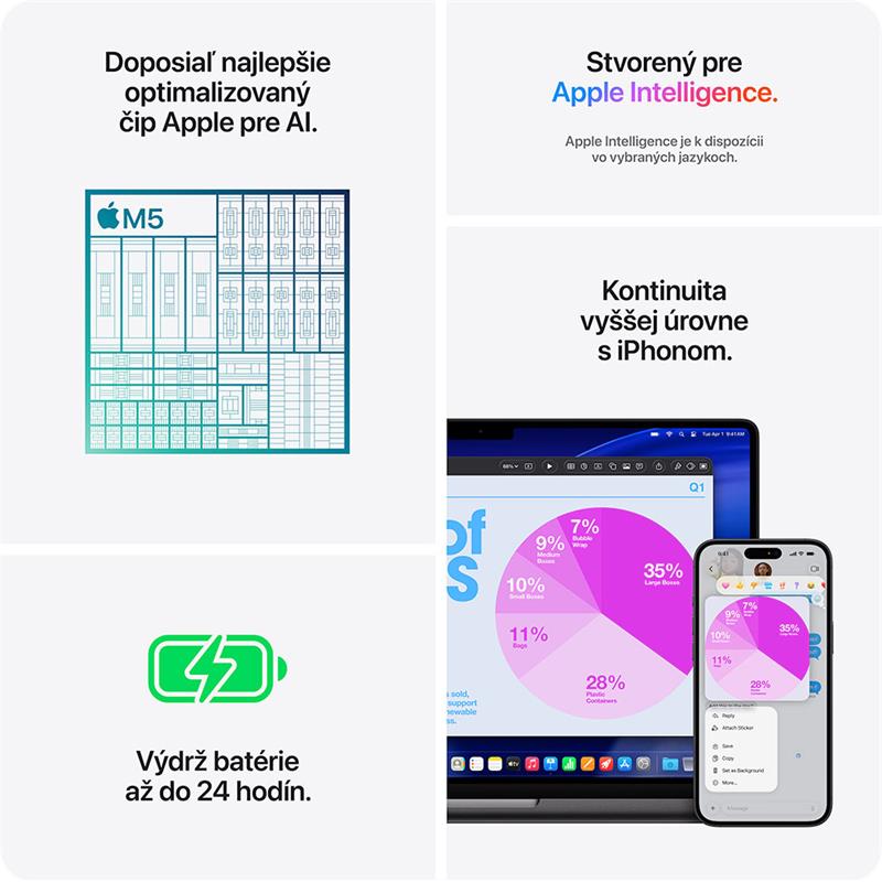 MacBook Pro 14" Apple M5 10C CPU 10C GPU 16GB 512GB Kozmický čierny INT English
