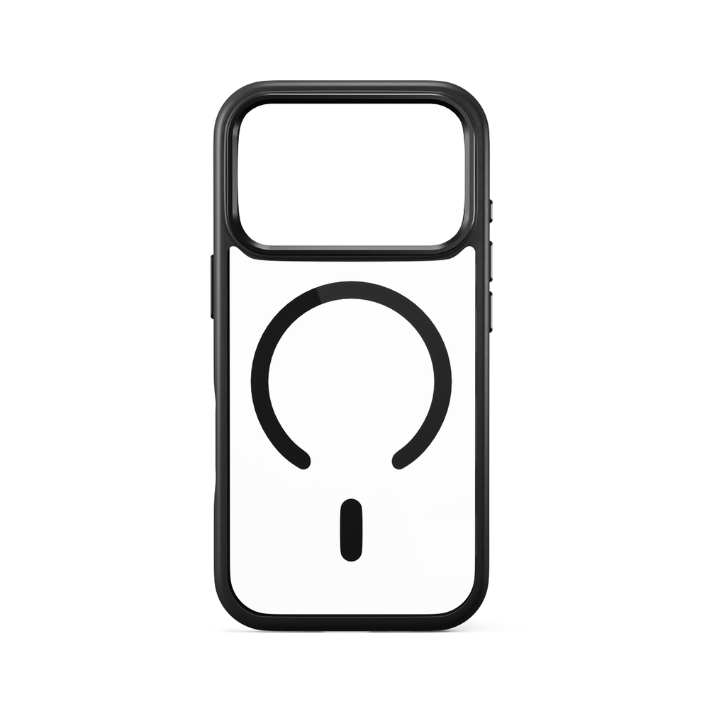 iStores by Epico Hero Pro Mag+ Case iPhone 17 Pro Qi2 & Magsafe kompatibilní - černá transparentní