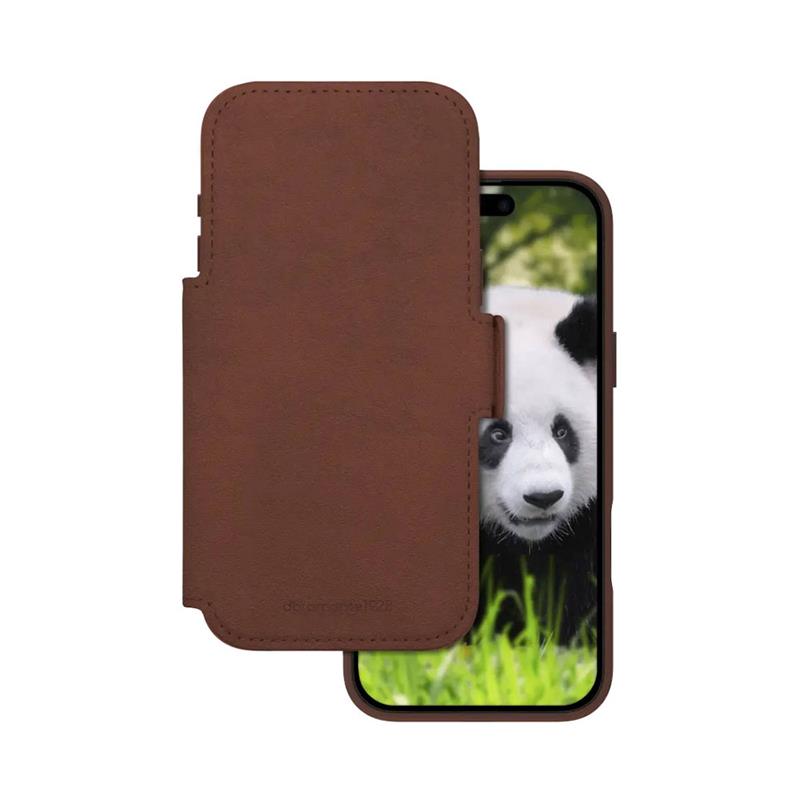 dbramante1928 - Puzdro Lynge s MagSafe pre iPhone 17 Pro, dark tan