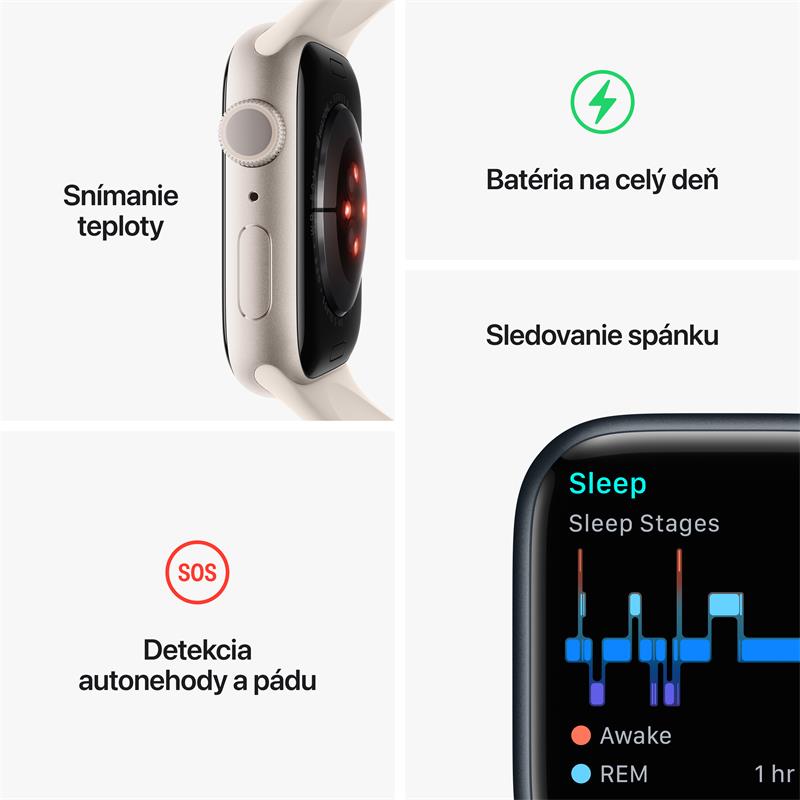 Apple Watch Series 8 GPS 41mm puzdro z temne atramentového hliníka *Trieda C*