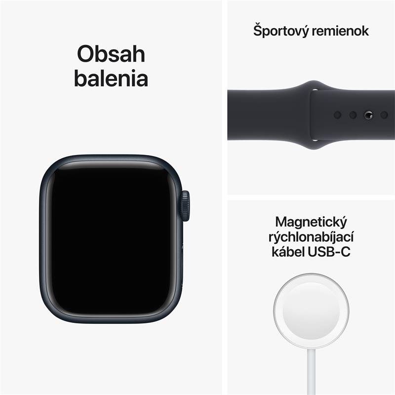 Apple Watch Series 8 GPS 41mm puzdro z temne atramentového hliníka *Použitý s DPH - Trieda C*