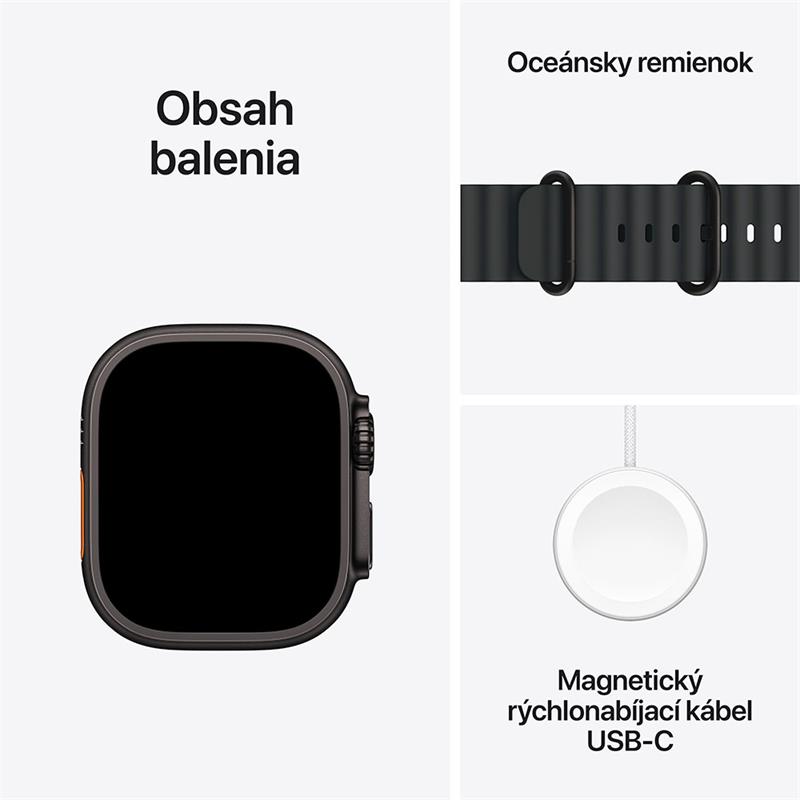 Apple Watch Ultra 2 GPS + Cellular 49mm puzdro z čierneho titánu *Použitý s DPH - Trieda A*