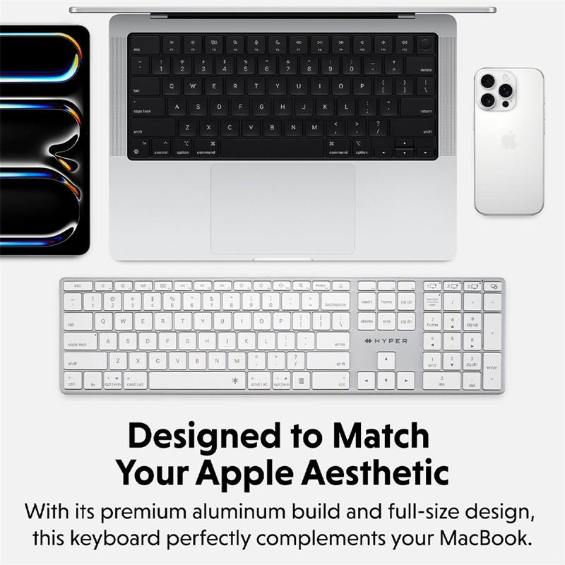 Hyper klávesnica HyperSpace Bluetooth Wireless Keyboard EN - Space Gray