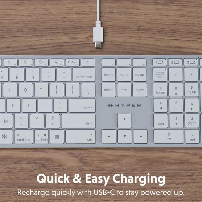 Hyper klávesnica HyperSpace Bluetooth Wireless Keyboard EN - Space Gray