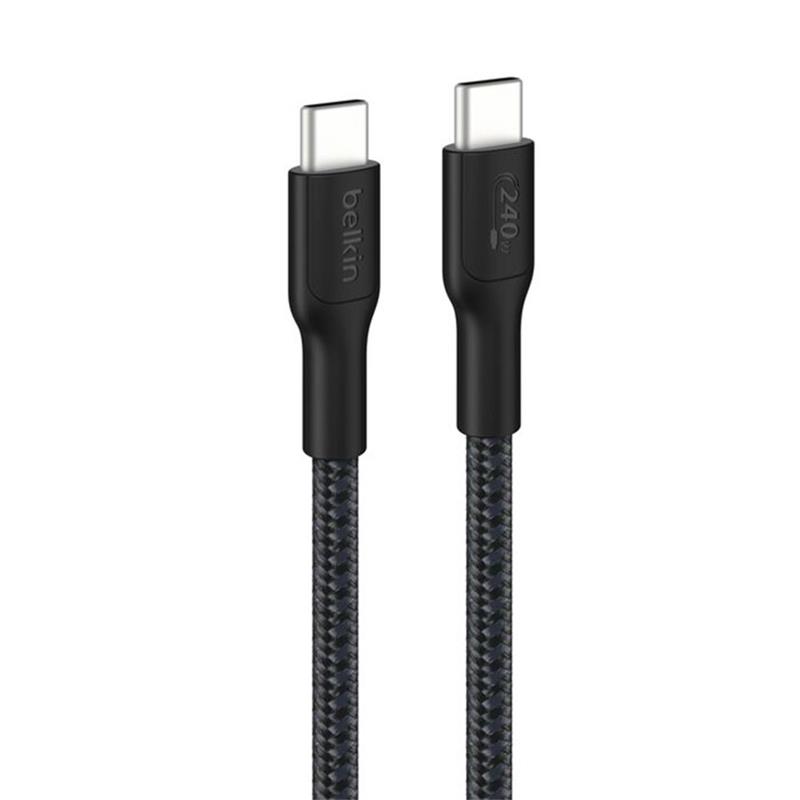 Belkin kábel Boost Charge Pro USB-C to USB-C Braided Cable 240W 2m - Black