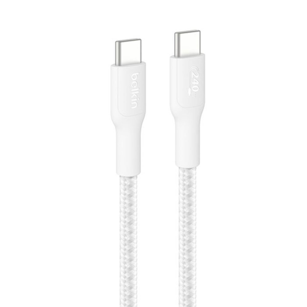 Belkin kábel Boost Charge Pro USB-C to USB-C Braided Cable 240W 3m - White