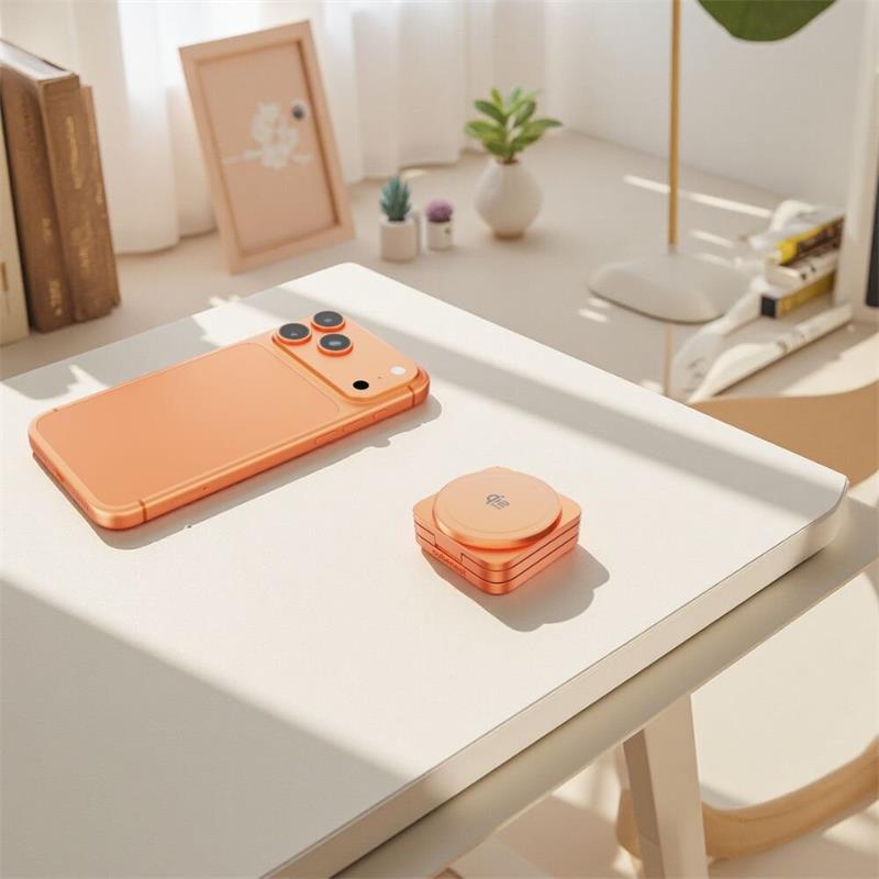 Cubenest 3v1 Qi2.2 Skladacia bezdrôtová magnetická nabíjačka SQ312 Oranžová