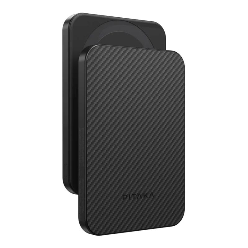 Pitaka Aramid Fiber Magnetic Power Bank Qi2 5000 mAh - Black/Grey