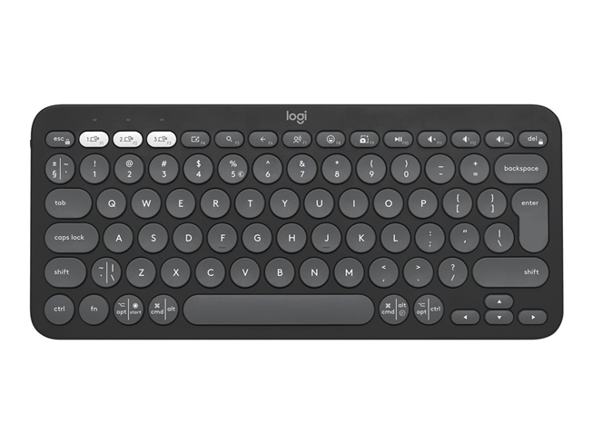 Logitech K380s Pebble Keys 2 - Bluetooth klávesnica - grafitová - US