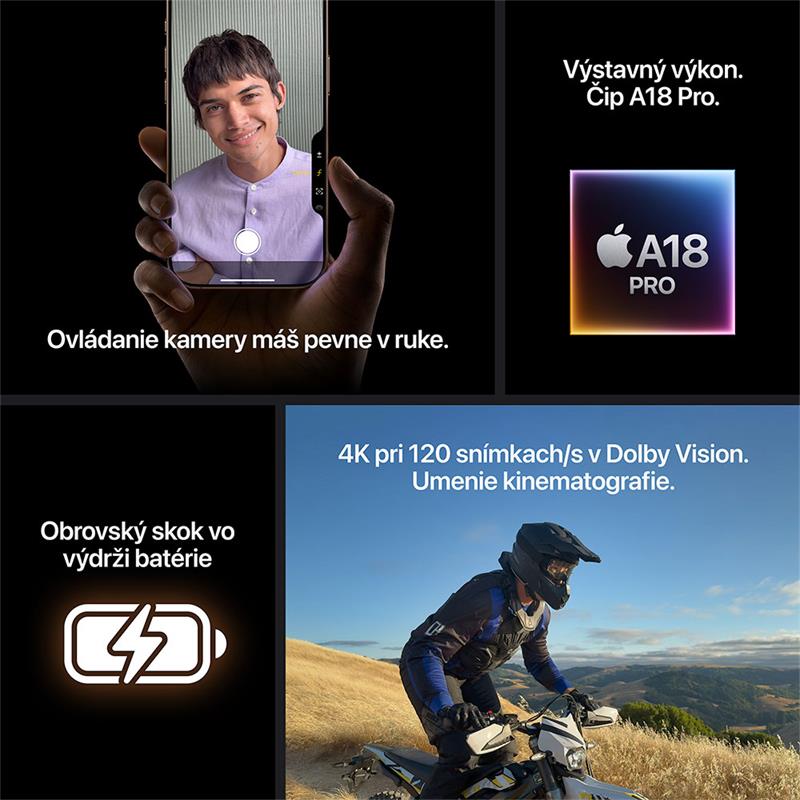 iPhone 16 Pro 256GB Pouštní titan *Použitý s DPH – Třída B*