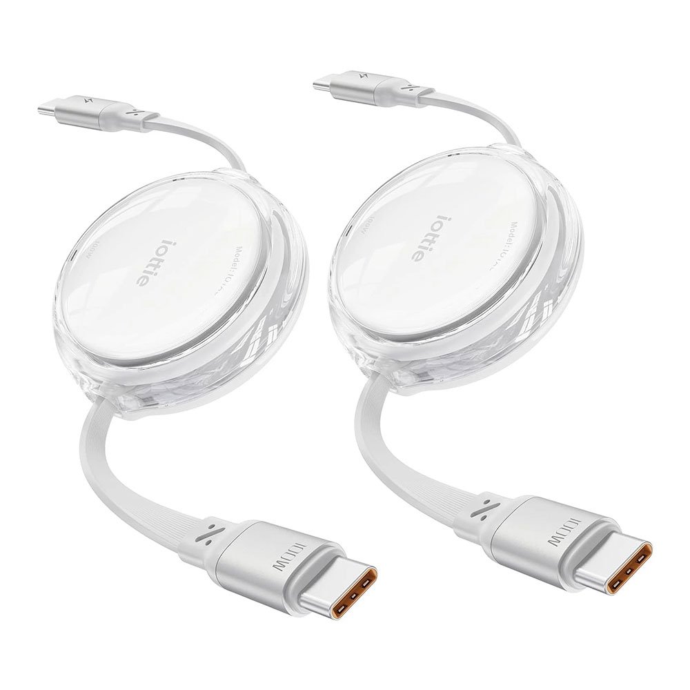 iOttie kábel 100W Retractable USB-C Cable 2 Pack - White