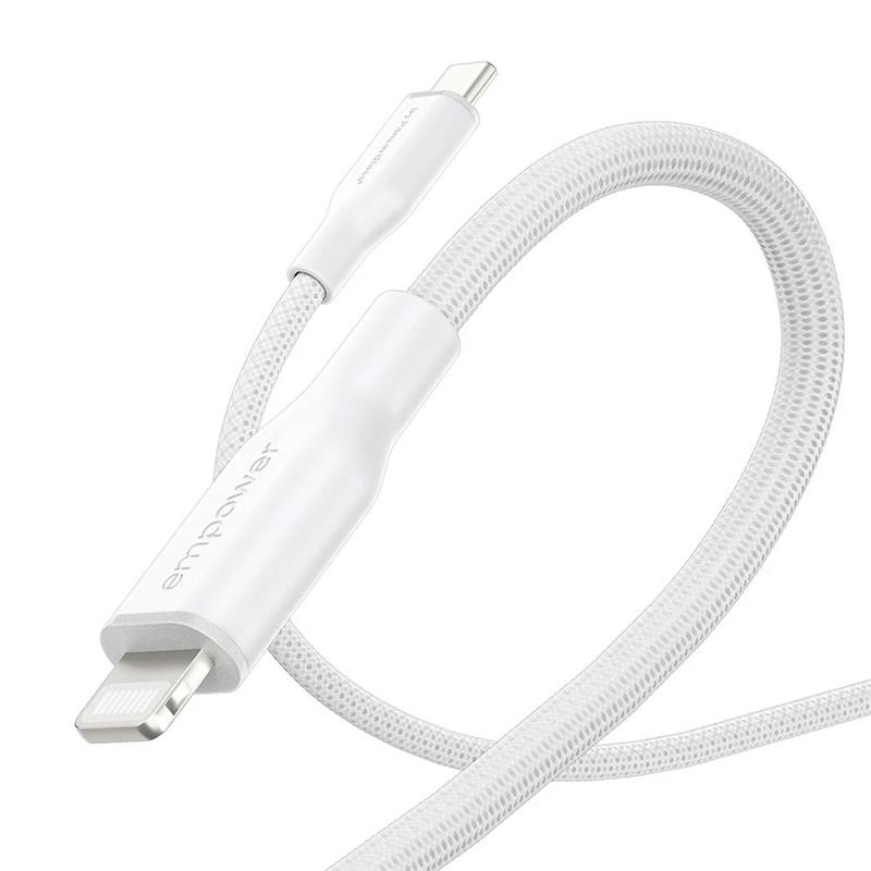 PanzerGlass kábel EMPOWER Racing USB-C/Lightning 1.2m - White